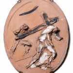 Lucio Fontana - V stazione, Gesù è aiutato dal Cireneo a portare la Croce