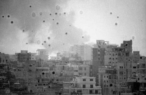 Walid Raad/Atlas Group, We Decided To Let Them Say We Are Convinced Twice. It Was More Convincing This Way, Beirut ‘82, Plane III, 2005 (Courtesy the artist and Sfeir-Semler Gallery, Hamburg/Beirut)
