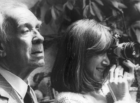 Borges con la moglie Maria Kodama