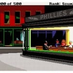 Leisure Suit Larry Goes Looking for Love (in Several Wrong Places) (1988) and Edward Hopper’s Nighthawks (1942). Image credit: Aled Lewis Leisure Suit Larry Goes Looking for Love (in Several Wrong Places) (1988) and Edward Hopper’s Nighthawks (1942). Image credit: Aled Lewis