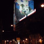 Xenia Hausner – Familiensinn – 2011 – Ringturm, facciata sud (particolare - illuminazione notturna)