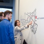 La mappa indica il percorso tra le due sedi di Salt, quella di Galata e quella di Beyoglu