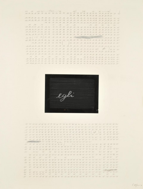 Carlo Alfano - Untitled - 1979 - matita e collage su carta