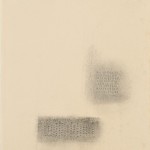 Edda Renouf - Miniature two 2 - 1975 - linee incise e carboncino su carta