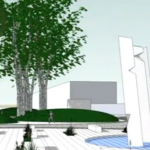 Rendering del progetto di Piero Pizzi Cannella per Piazza Bainsizza 2