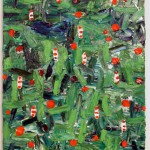 Nicola De Maria - Alle Muse Innamoratissime (agli Dei del Bosco) - 2004 - olio su tela - coll. privata