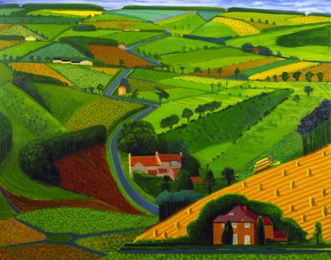 10.The Road across the Wolds 1997 Oil on canvas 122x152 cm. Courtesy Mrs. Margaret Silver Occupy Hirst e la fenomenologia della coglion'arte