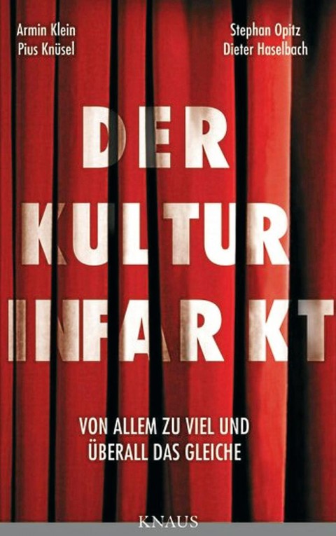 La covr di Der Kulturinfarkt Come si dice “Kulturinfarkt” in italiano? Un libro che continua a far discutere. Ecco l’opinione di Pier Luigi Sacco