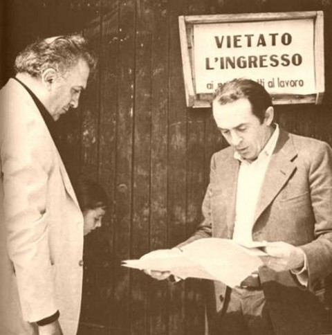 Tonino Guerra con Federico Fellini