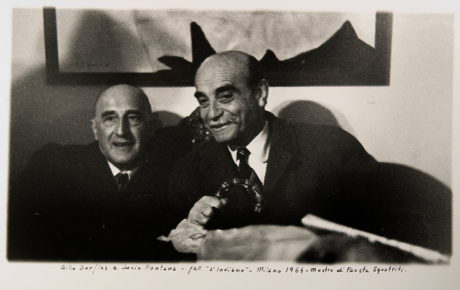 Gillo Dorfles e Lucio Fontana nel 1964