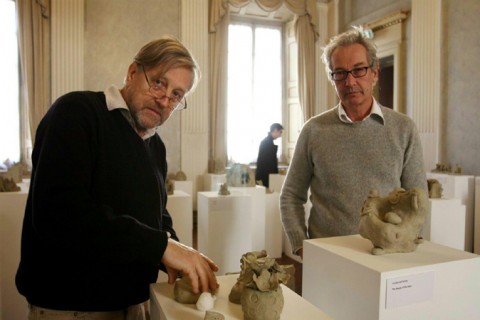 David Weiss a sinistra con Peter Fischli Archiviare Obrist