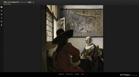 Officer And Laughing Girl Around 1657 Johannes Vermeer Google goes to museum