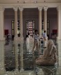 Gli specchi di Alfredo Pirri e sullo sfondo la nuova installazione di Alberto Di Fabio