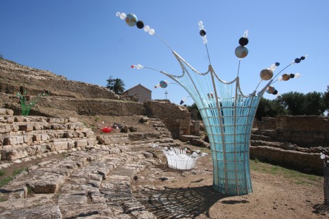 il Teatro con le opere di Dennis Oppenheim allestite durante ledizione di Intersezioni 4 bis Calabria contemporanea