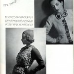 in alto a destra: Diana Vreeland modella per Louise Dahl-Wolfe - Harper’s Bazaar, aprile 1937
