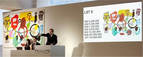 Basquiat sul podio di Phillips de Pury Londra È il momento di Basquiat. Top lot anche da Phillips de Pury Londra a 8 milioni di sterline. Ed un record a quattro mani con Warhol…