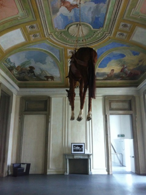 Il cavallo di Cattelan osserva la Porta di Brandeburgo immortalata da Helmut Newton Collezioni vive. Beatrice Merz e il nuovo Rivoli