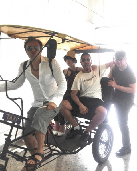 Sul ciclotaxi Cinque italiani all’Havana