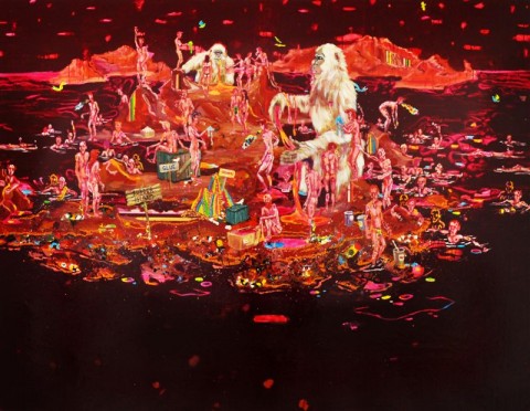 William Marc Zanghi Rubber Island 2011 vernice su tela 200x156 cm La pittura? È una bestia feroce