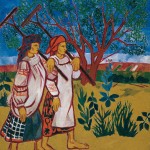 Sergeevna Goncharova - Donne col rastrello - 1907-09 - Serpuchov, Museo d’Arte e Storia