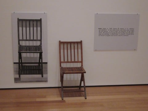 One and Three Chairs 1965 by Joseph Kosuth Tra Arte e Esperienza, Capitolo III – "Minimalismo, Arte Concettuale, Arte Povera, Body Art"
