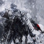 Antonio Tamburro, Polo a St Moritz, acrilico su tela