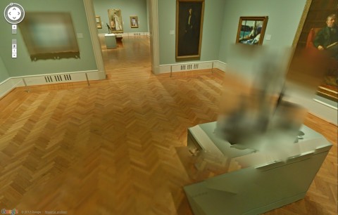 Street View nei musei Sfocato ad arte
