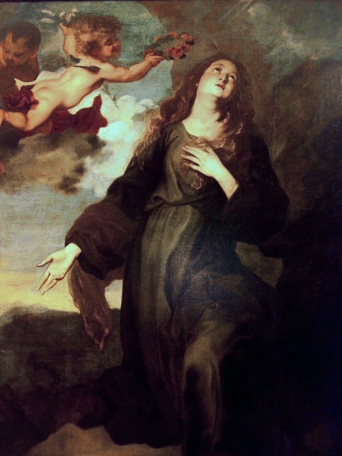 Van Dyck Santa Rosalia incoronata dagli angeli Palermo, oh santa! Primavera senza rose?