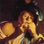 dirck van baburen, man playing a jews-harp, 1621