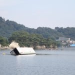 L'isola di Miyato-jima dopo lo tsunami del 2011