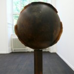 Luca Francesconi, Fantasma di luna – det., iron, shell, alabaster, 110x40x35 cm, 2012 1