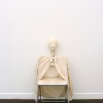Luca Francesconi , Head of the moon, marble, plastic, cotton, iron, 105x44x48 cm, 2012