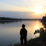 Tramonto sul fiume