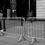 transenne e steward nei pressi di The Mall (foto Martina Federico)