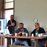 Giuseppe Frangi, Ferdinando Bruni e Francesco Frongia