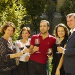 la mecenate, gli artisti, il curatore, il brunello