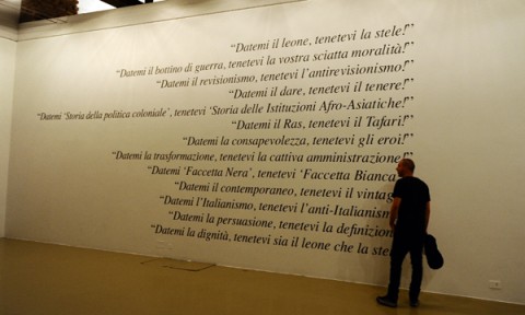 3 Patrizio di Massimo Negus ha detto vernissage Rivoli 2012 Arte, politica, nostalgia, storia. Una conversazione con Marcella Beccaria