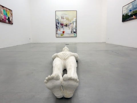 Paolo Chiasera - Màn - veduta della mostra presso la Galleria Francesca Minini, Milano 2012