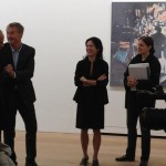 Luc Tuymans, David Zwirner e la direttrice della nuova galleria Angela Choon