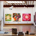 Lo studio di Jules de Balincourt - foto Daniel Perez, Courtesy the artist, Salon 94, Galerie Thaddeus Ropac