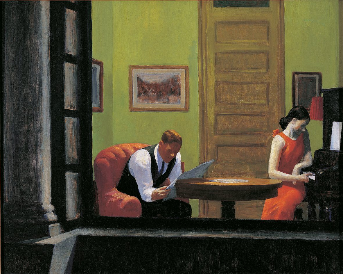 edward hopper room in new york 1932
