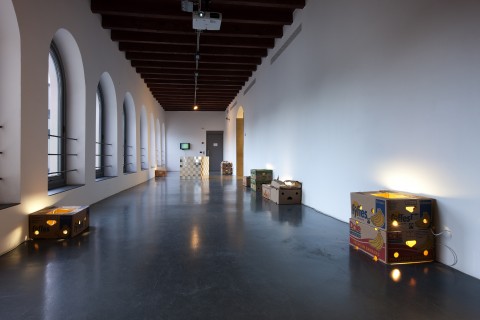 The Log-O-Rithmic - veduta dell'installazione presso la GAMeC, Bergamo 2012 - Foto: Antonio Maniscalco 