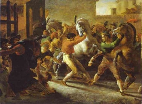 Gericault Corsa dei berberi a Roma Lille 1817 Il Carnevale Romano, fra Géricault e Kounellis