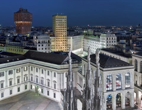 Luca Campigotto - Torre Velasca e Museo del 900 dal Duomo. Zona 1