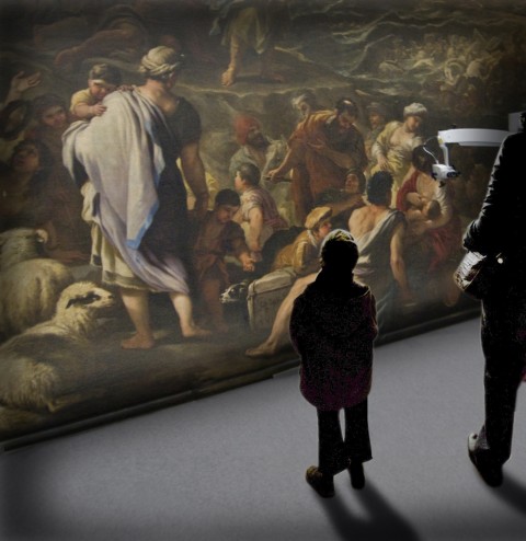 Luca Giordano Restauro in diretta. Foto Nello Camozzi 27 metri quadrati di pittura, da incontrare vis-à-vis. A Bergamo restauro live per “Il passaggio del Mar Rosso” di Luca Giordano: ecco le straordinarie immagini