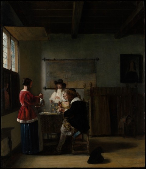 Pieter de Hooch The Visit 1657 ca. Olio su tavola 67.9 x 58.4 cm The Metropolitan Museum of Art New York Ripensando Vermeer