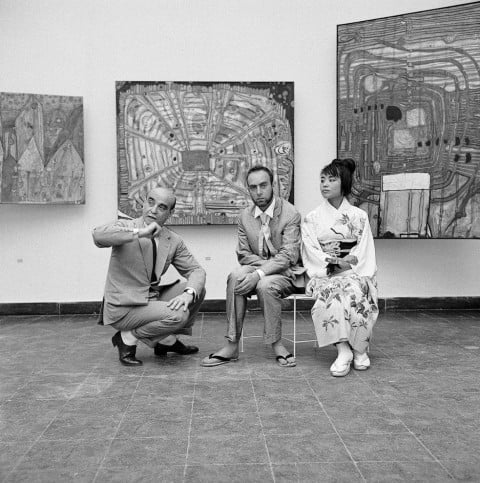 Padiglione Austria (interno), 1962 – Lucio Fontana, Friedensreich Hundertwasser, Yuko Ikewada – Courtesy Fond. Cassa Risparmio di Modena/Archivio Arte Fondazione