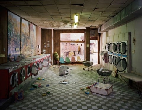Lori Nix, Laundromat, 2008, from The City series