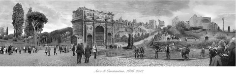 Arco di Costantino, 1606, 2012 – 2012, fotografia digitale su carta Canson Museum Rag 315gr. con cornice in legno, 28 x 66 cm