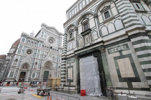 Restauro Porta Nord del Battistero di Firenze courtesy Opera di Santa Maria del Fiore foto Marco Mori 
